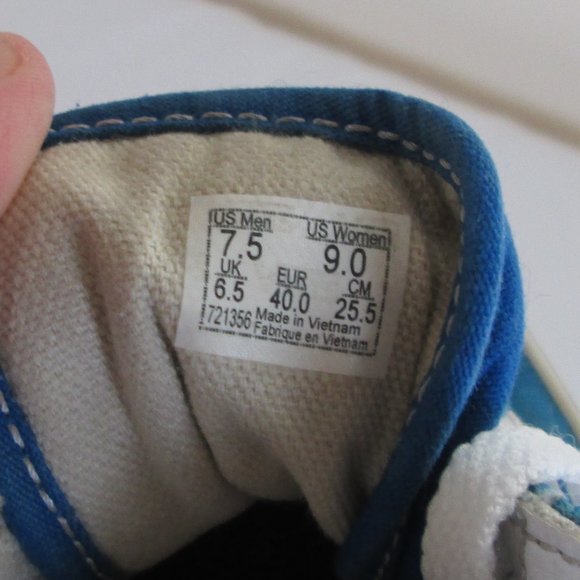 VANS OLD SKOOL Beacon Blue Shoe Mens Size 7.5  Womens Size 9.0 Used - Go… - Picture 10 of 10